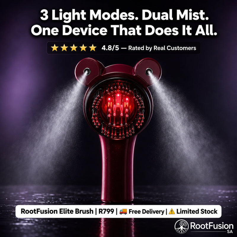 RootFusion Elite Brush — 3 Light Modes, Dual Mist, One Device That Does It All